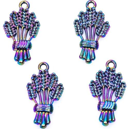 2X New Jewelry Findings Rainbow Color Charms Pendant For Necklace Bracelet Earrings Accessory Compontents R115