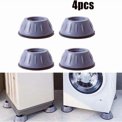 4pcs/set Noise-reducing Washing Machine Feet Anti-slip Mats Refrigerator Anti-vibration Pad Bathroom Kitchen Mat Home Supplies