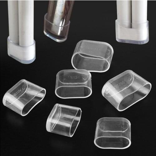 4pcs Anti slip silicone chair leg caps Sock Oval Pipe Plug table foot Dust cover Furniture Leveling Feet Floor Protector Pad