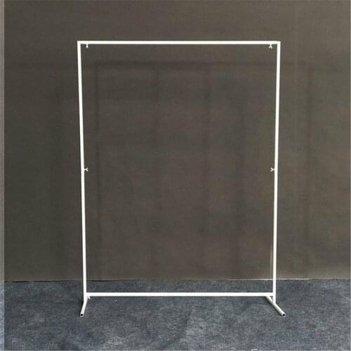 Gold White Wedding Arch Background Frame Wrought Iron Flower Stand Custom Home Birthday Party Background Wall Decorative Shelf