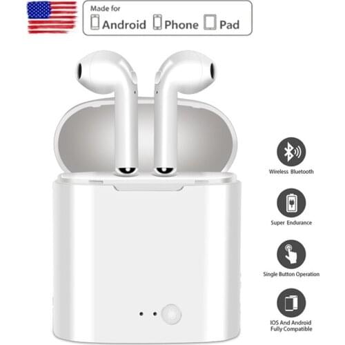 I7s TWS Wireless Headphones 5.0 Bluetooth Earphone Earbuds Sport Handsfree Headset With Charging Box For Xiaomi iPhone Android