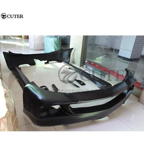 R171 SLK55 AMG style Car body kit FRP front bumper Rear bumper side skirts for Mercedes Benz R171 SLK200 SLK300 05-12