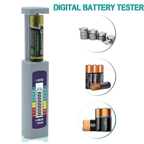 Digital Battery Capacitance Diagnostic Tool Battery Tester LCD Display Check AAA AA Button Cell Universal Tester
