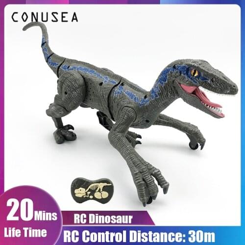 2.4G Intelligent Raptor AnimalRC Dinosaur Remote Control Dinosaur Music Light Toy Electric Walking Animals Toys For Children kid