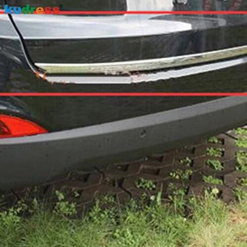 For Hyundai Tucson IX35 2010 2011 2012 Stainless Steel Car Rear Trunk Cover Trim Tailgate Garnish Strip Car Styling Accessories