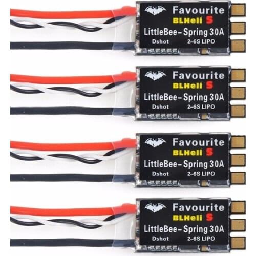 FVT LITTLEBEE Little bee BLHeli-s SPRING 20A / 30A ESC 2-6 S Supports Mulitshot DSHOT Oneshot42 OneShot125 Multicopter