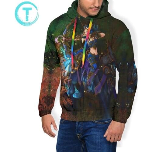 Horde Hoodie Sylvanas Windrunner Hoodies Streetwear Long Sleeve Pullover Hoodie XL Polyester Fashion Hoodies