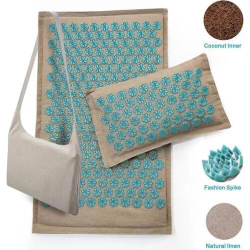 Coconut Fiber Acupressure Mat Yoga Mat Needle Relieve Back Pain Relax Muscles Massage Acupressure Mat Set