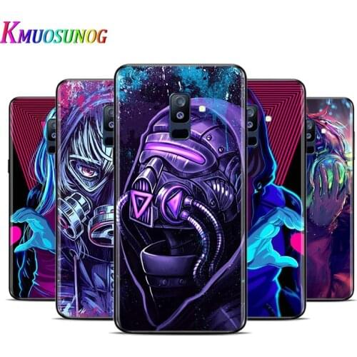 Face mask style future For Samsung Galaxy A9 A8 Star A8S A7 A6 A6S A5 A3 Plus 2018 2017 2016 A750 Black Phone Case