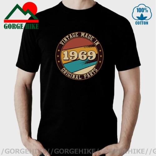 Fashion 60s Clothing Vintage 1969 All Original Parts T Shirt men Retro Tops Born In 1969 Classic T-Shirt 1963 Birth Year tshirts
