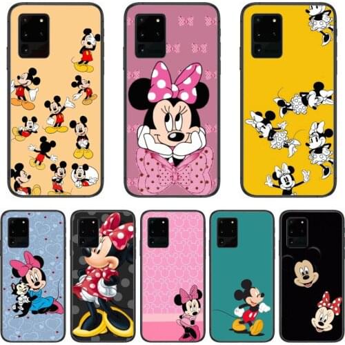 Fashion Disney Mickey cartoon cover Phone cover hull For SamSung Galaxy S 6 7 8 9 10 20 21 Plus Edge E note 5G Lite Ultra blac