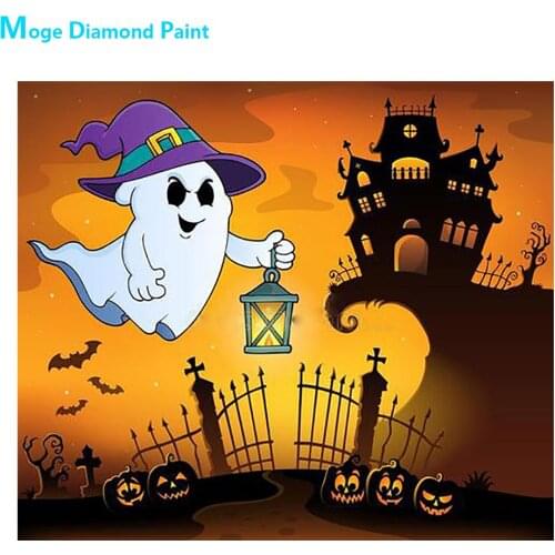 Cartoon Spooky Castle Diamond Painting Christmas Round Full Drill Nouveaute DIY Mosaic Embroidery 5D Cross Stitch Home Decor