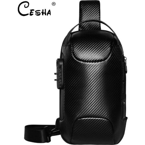 ​Mens Anti-theft USB Outdoor Chest Bag Hard-Wearing Men Casual Crossbody Travel Bags High Quality Male Vintage Shoulder Bag
