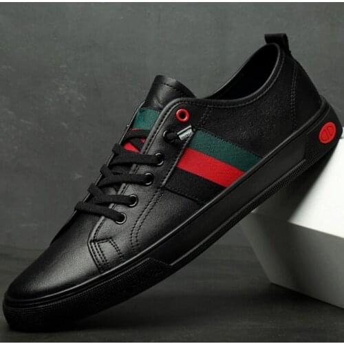 Mens Casual Shoes Men Genuine Leather Lightweight Breathable Flats Shoes Luxury Brand Mens Outdoor Walking Sneakers A57