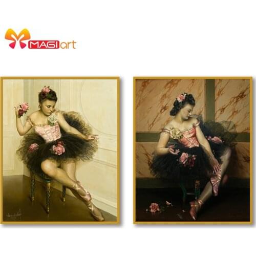 Cross stitch kits Embroidery needlework sets 11CT water soluble canvas patterns 14CT Ballerina -NCMP118
