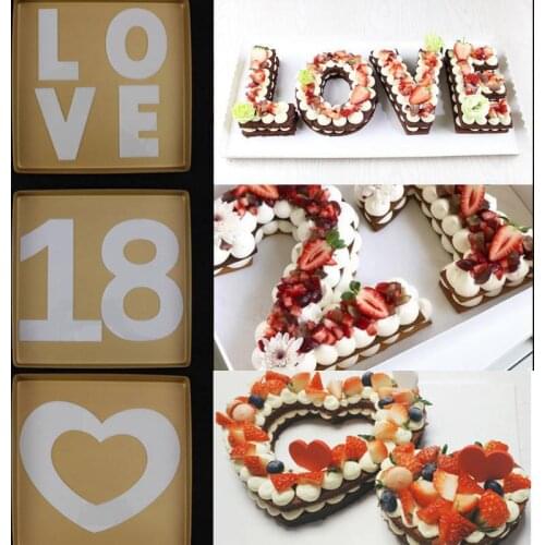 PET Plastic Cake Decorating Tools Heart Shape Cake Mold Confeitaria Maker Useful Baking Accessories 4/6/8/10/12/14/16inch