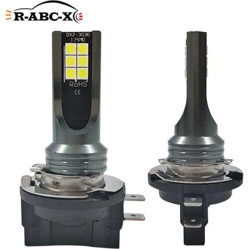 RUIANDSION 2Pcs 12 3030SMD 800Lm H11B H8B Energy Efficient LED Fog Bulb Car Head Light 10V-30V 12V 24V White 6000K For KIA Ford