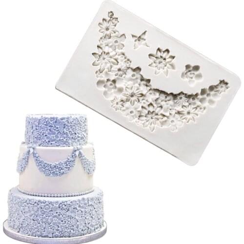 Sugar Flower Garland Silicone Molds Fondant Cake Decorating Tools Sugarcrafts Chocolate Baking Moulds For Cake Gumpaste