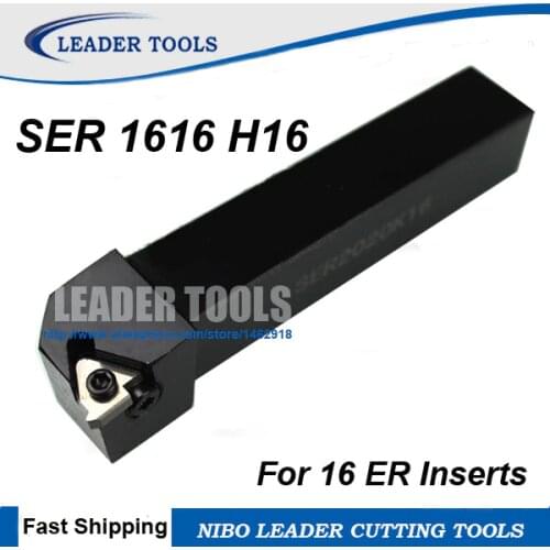 SER1616H16 External Threading Turning Tool, Lathe Cutting tool Threaded Turning Tool Holder, CNC Cutting Tool for 16ER Inserts