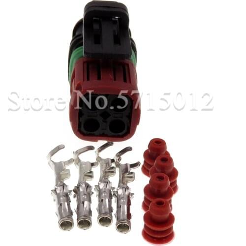 4 Hole 1337352-1 Fuel Injector Plug Oxygen Sensor Connector Wiring Socket For Cars Excavator
