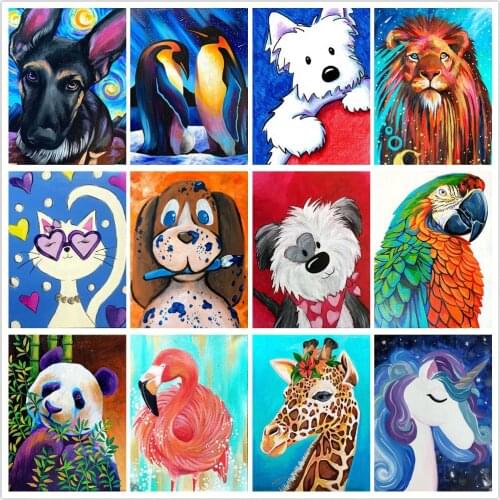 5D diy diamond paintings animal cartoon art DIY round full resin diamond embroidery kit home decoration children gift home decor