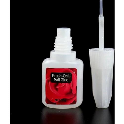 WAKEFULNESS 10g False Nail Glue With Brush Nail Art Rhinestones Decoration Glue Fake Nails Strong Powder Adhesive Tools