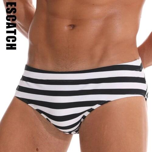 ESCATCH Men's White Swimming Trunks