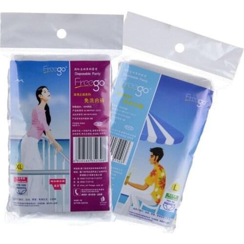 Freego Non Woven Fabric Disposable Panties For Men & Women Business Travel Wash-free Underwear Spa Briefs 300pcs JJ-016