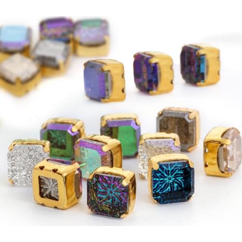 K9 Glass Sew on Stone Rhinestone With Claws Colorful Sewing Decorations Factory Direct Sales DIY Crafts Strass Crystals