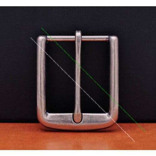 Classic Retro Silver Quality Mens Classic Metal Leathercraft Single Prong Pin Belt Buckle Clasp Replacement fit 38mm
