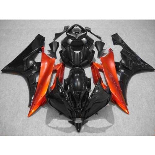 Injection mold Fairing kit for YAMAHA YZFR6 06 07 YZF R6 2006 2007 YZF600 yzfr6 06 ABS Red gloss black Fairings set+7gifts YA31