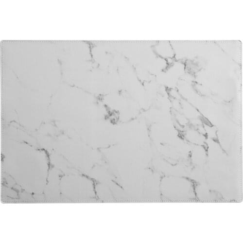 Marbled Leather Kitchen Placemat European Rectangular Mat Bowl Easy Clean Fast Anti-slip Mat Table Decoration Place Mat