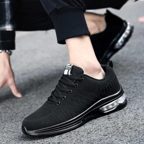 Men Sport Shoes Outdoor Mesh Sneakers Air Cushion Black Athletic Shoes Running Shoes Men Comfaort Sapato Soft Youth Basket Shoes