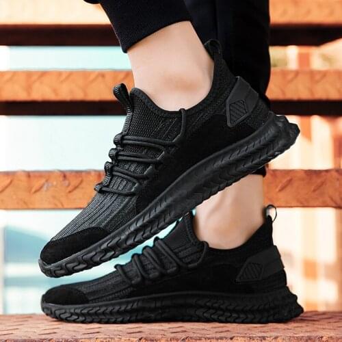 New Sport Shoes Men Lace Up Lightweight Running Shoes for Men Mesh Platform Basketball Shoes Tennis Shoes Sneakers Homme