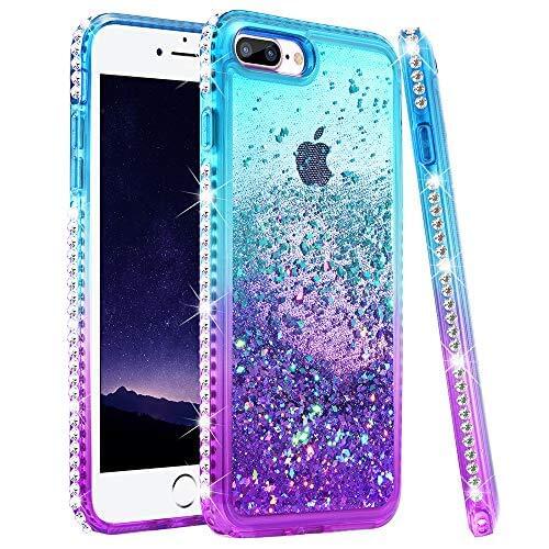 Glitter Gradient Love Heart Stars Transparent Liquid Case for IPhone 11 Pro Max 6s 7 8 Plus X XS XR 12 Quicksand Soft Tpu Cover