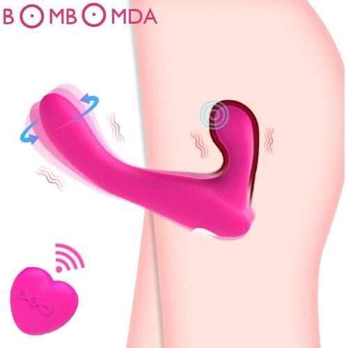 Realistic Dildo Vibrator Massager Strapless Strap on Lesbian Double Head G-Spot Stimulate Clitoris Sex Toys for Women Erotic