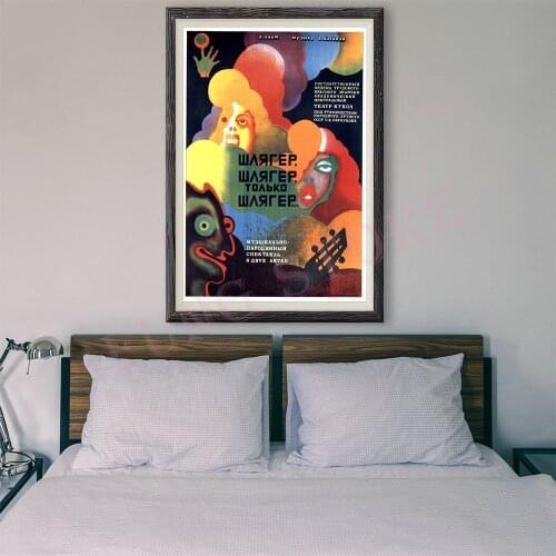 RE310 Retro Russian Style Painting Culture And Sports 67 Custom Silk Poster Home Deco Wall Art Christmas Gift