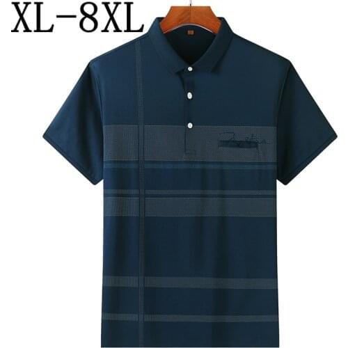 Size 8XL 7XL 6XL Brand Clothing 2021 New Summer Breathable Polo Shirt Men Short Sleeve Fashion Mens Polos Casual Male Shirts