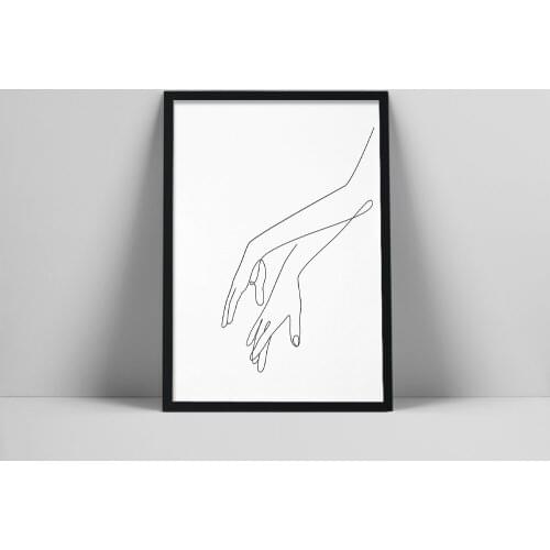 Hand art, Printable ballet sketch wall art, Ballerina print, Home decor, Hands print, Woman body sketch, Single line room decor