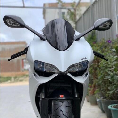 For Ducati Panigale 899 1199 1199R 1199S Motorcycle Windshield WindScreen Double Bubble 2012 2013 2014 2015 2016 2017 Black