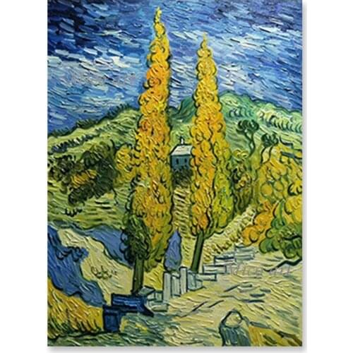 Outdoor Landscape Field Van Goghs Oil Painting Replica Famous Paintings Picture Art Modern Bedroom Decoration Canvas Wall Art