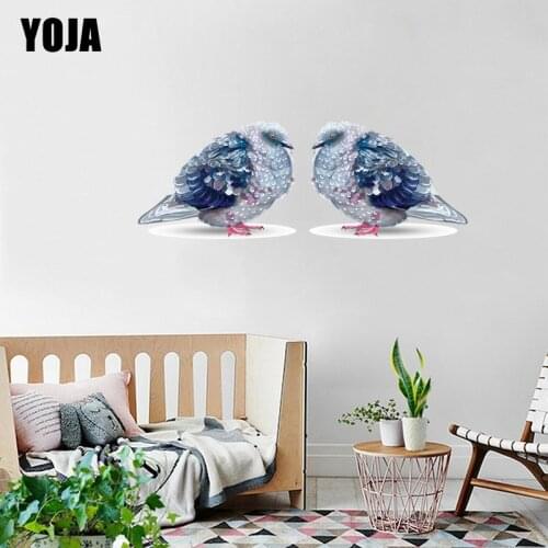 YOJA 64.6×23CM Cute Watercolor Bird Home Living Room Wall Stickers Fashion Kids Room Decal 8WS0188