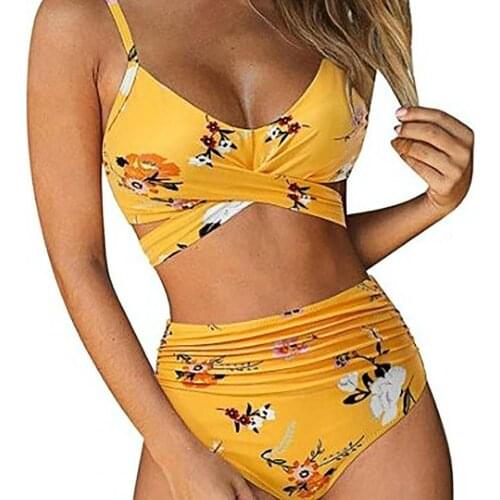 Sexy Womens Swimsuits Push Up Bathing Suit Two Piece Backless Polyester Padded Bra Briefs Swimwear Set 2021 Women Swim Wear