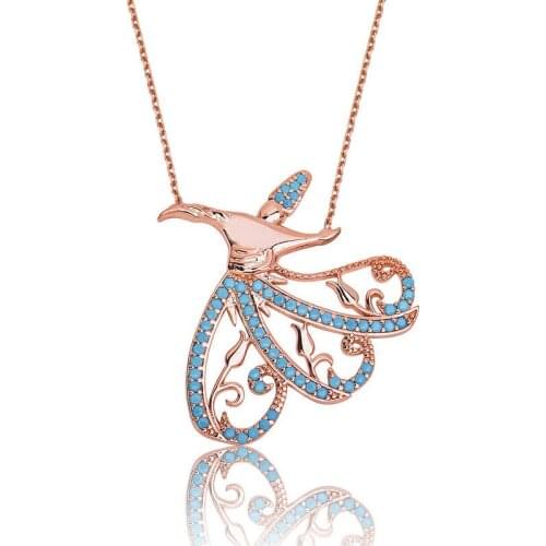 Silver Whirling Dervish Lady Necklace