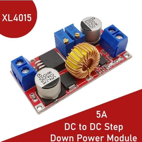 1Pcs XL4015 5A DC to DC CC CV Lithium Battery Adjustable Step Down Charging Board LED Power Converter Buck Module Large Current