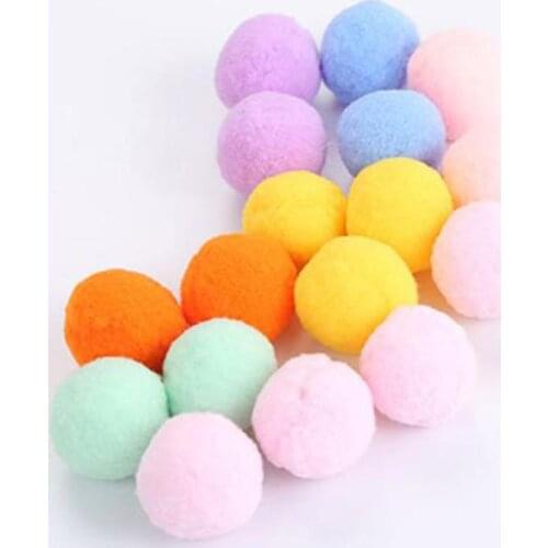 12Pcs Pet Cats Kitten Soft Plush Balsl Assorted Molars Play Scratch Interactive Toy A variety of colors, very nice and beautiful