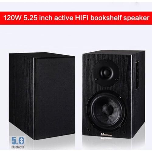 120W 5.25 Inch High Power Bluetooth Speaker HiFi Fever Active Audio Home Theater Computer Bookshelf Speaker High Fidelity