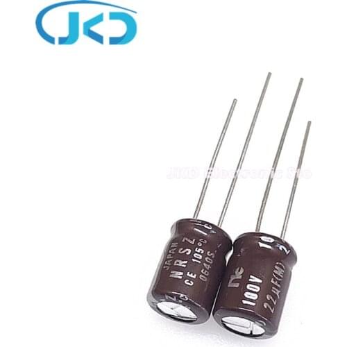 20pcs 22uF 100V NIC 8x12mm 100V22uF HiFi Audio Capacitor Nippon Instruments Corporation