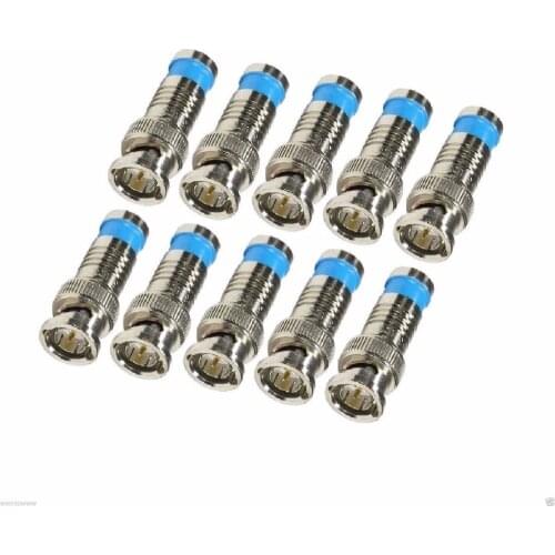 20pcs BNC COMPRESSION connector RG59 CCTV COAX CABLE COAXIAL