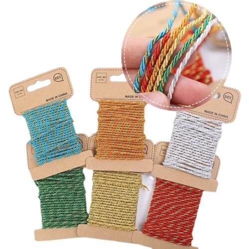 3m 1.5mm Wide Colourful Bakers Twine Rope 1.5mm Cotton Packing String for Tying Cake and Pastry Boxes, Crafts & Gift Wrapping